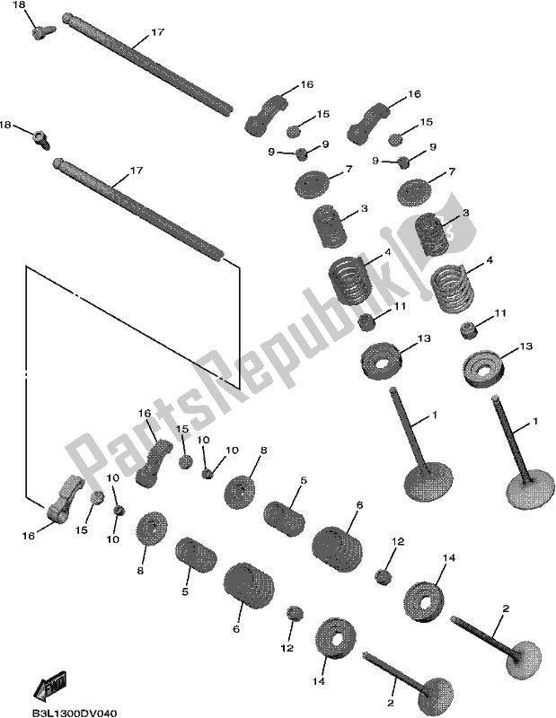 Todas las partes para Válvula de Yamaha Yzf-r1L YZF 1000L 2020