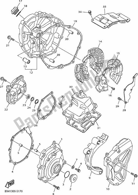 Todas las partes para Tapa Del Cárter 1 de Yamaha Yzf-r1M 1000 2017