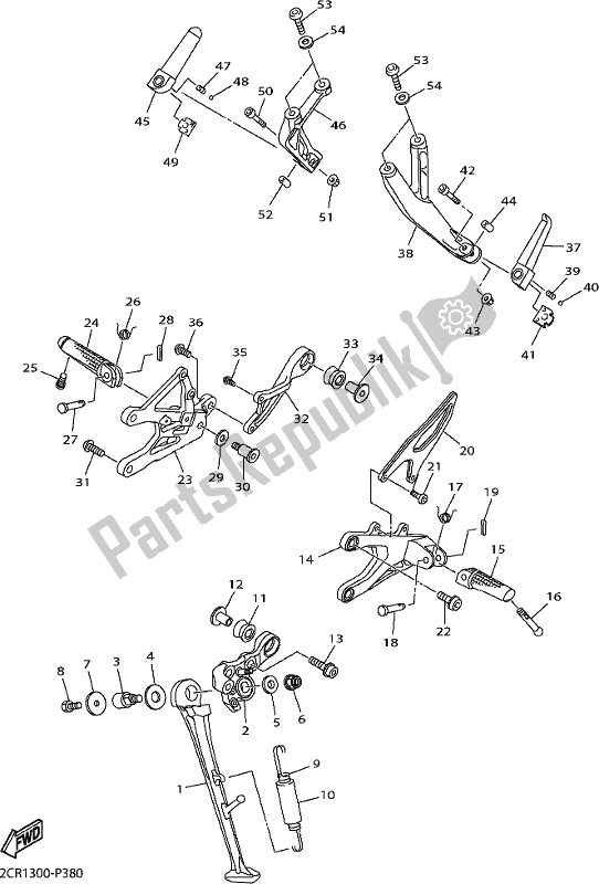 Toutes les pièces pour le Support Et Repose-pieds du Yamaha Yzf-r1M 1000 2017