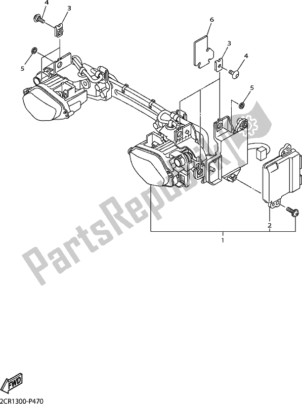 All parts for the Headlight of the Yamaha Yzf-r1M 1000 2018