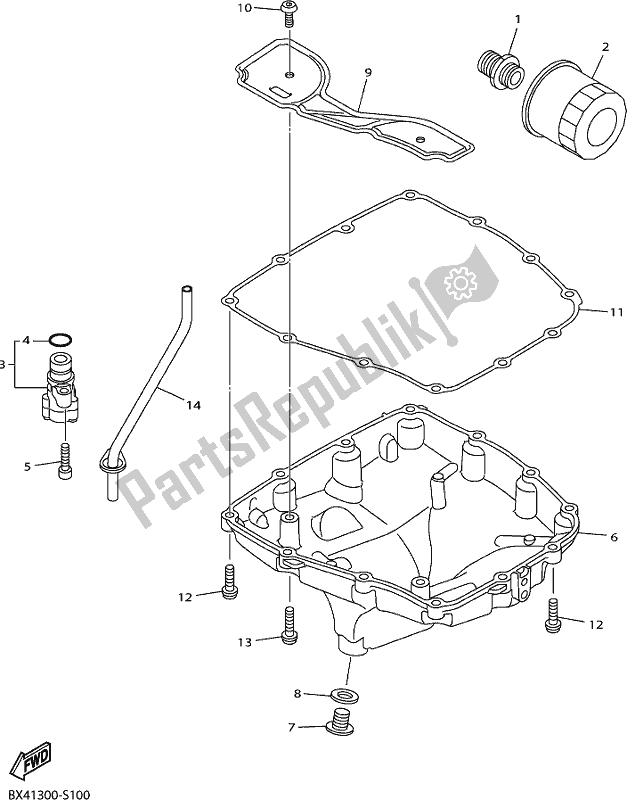 All parts for the Oil Cleaner of the Yamaha Yzf-r1M 1000 2018