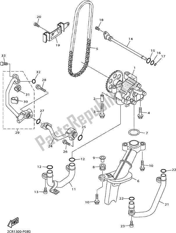 Alle onderdelen voor de Oliepomp van de Yamaha Yzf-r1M 1000 2018