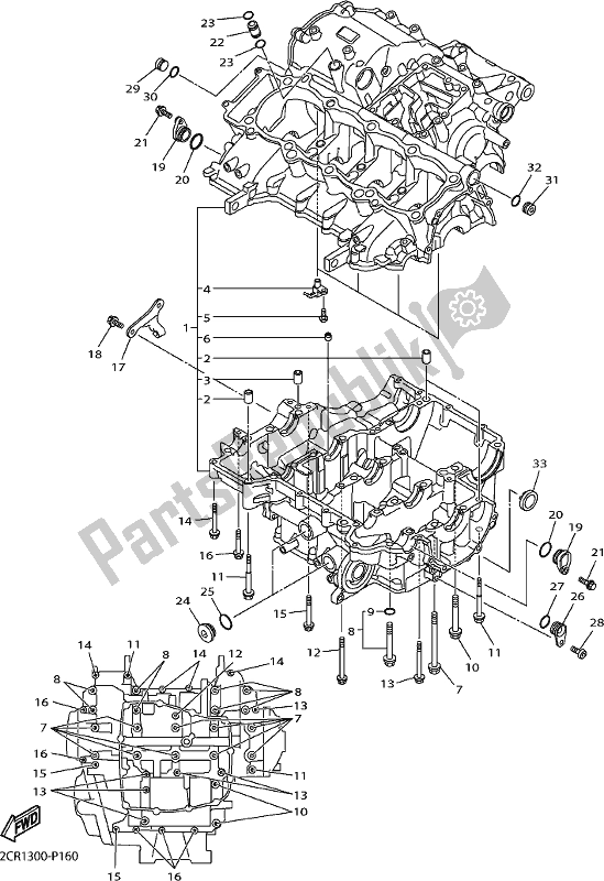 Todas las partes para Caja Del Cigüeñal de Yamaha Yzf-r1M 1000 2019