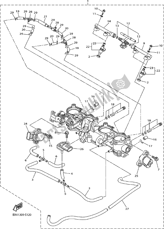 Todas las partes para Ingesta 2 de Yamaha Yzf-r1M 1000 2019