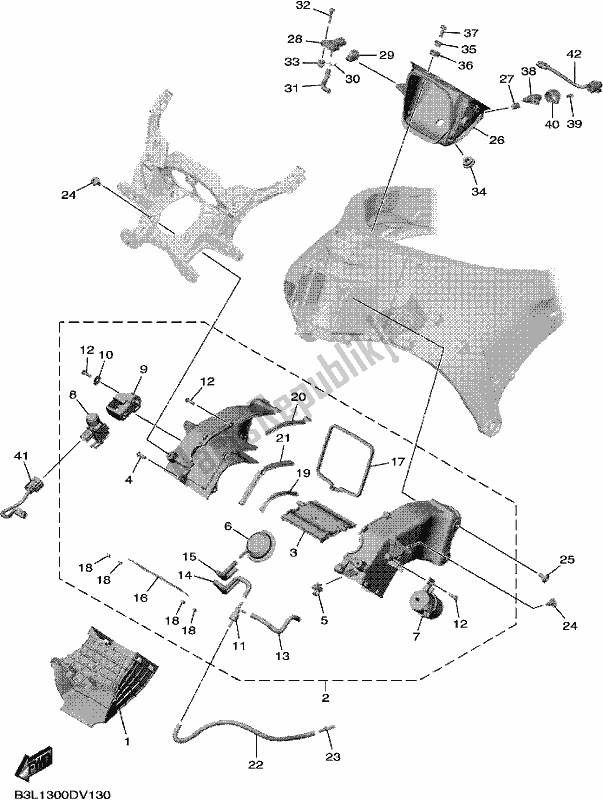 Toutes les pièces pour le Admission 3 du Yamaha Yzf-r1M YZF 1000M 2021