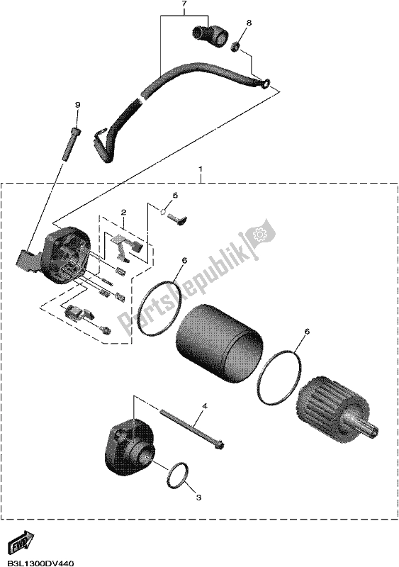 Toutes les pièces pour le Demarreur du Yamaha Yzf-r1M YZF 1000M 2021