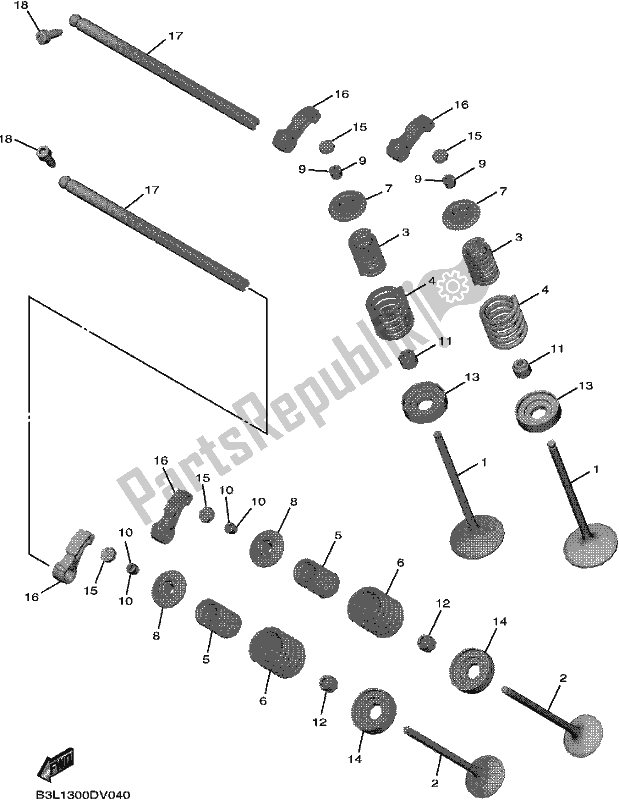 Tutte le parti per il Valvola del Yamaha Yzf-r1M YZF 1000M 2021