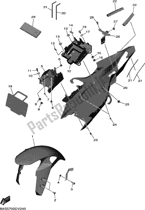 Todas las partes para Defensa de Yamaha Yzf-r1 ML YZF 1000 DL 2020