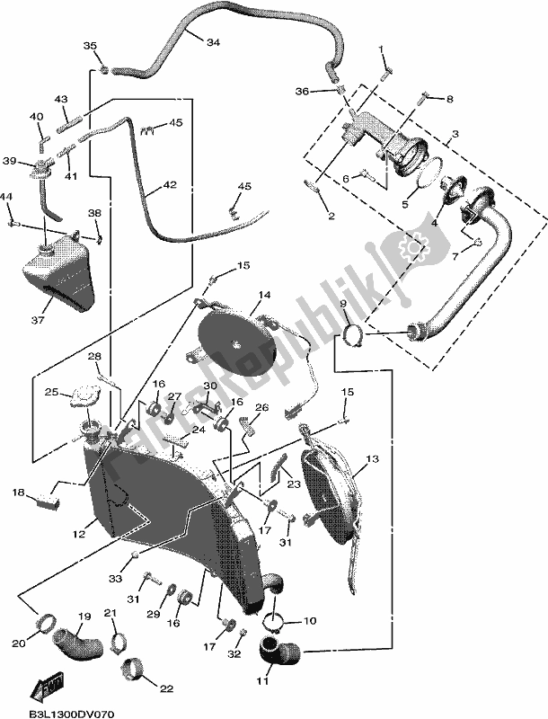 Tutte le parti per il Tubo Del Radiatore del Yamaha Yzf-r1 ML YZF 1000 DL 2020