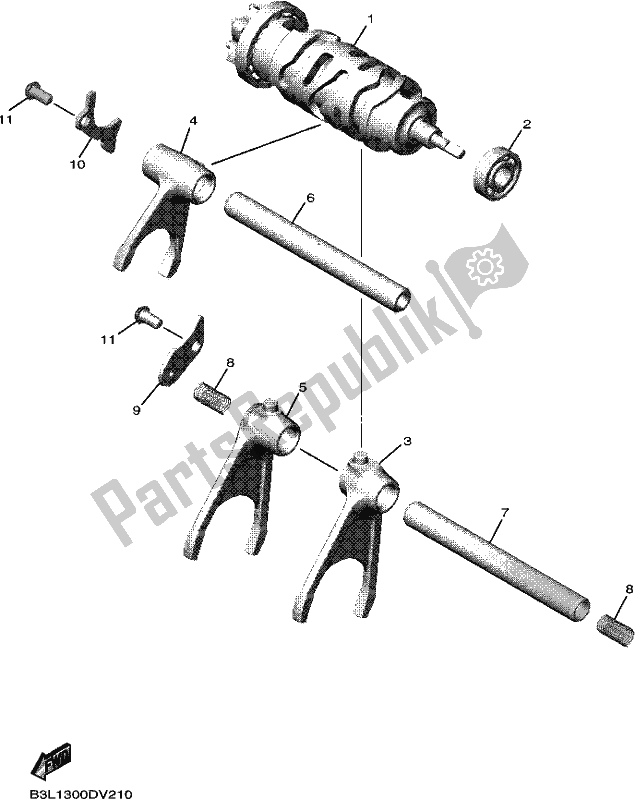 Tutte le parti per il Camma Cambio E Forcella del Yamaha Yzf-r1 ML YZF 1000 DL 2020