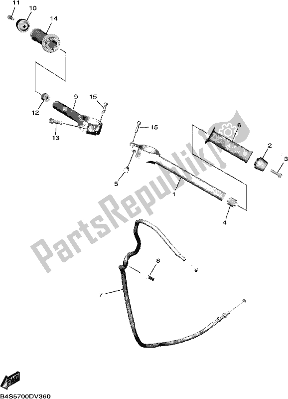 Alle onderdelen voor de Stuurhendel En Kabel van de Yamaha Yzf-r1 ML YZF 1000 DL 2020