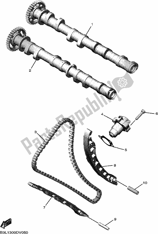 All parts for the Camshaft & Chain of the Yamaha Yzf-r1 MM YZF 1000 DM 2021