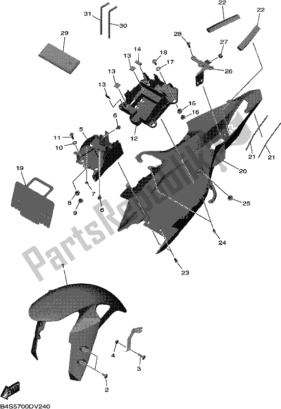 Wszystkie części do B? Otnik Yamaha Yzf-r1 MM YZF 1000 DM 2021