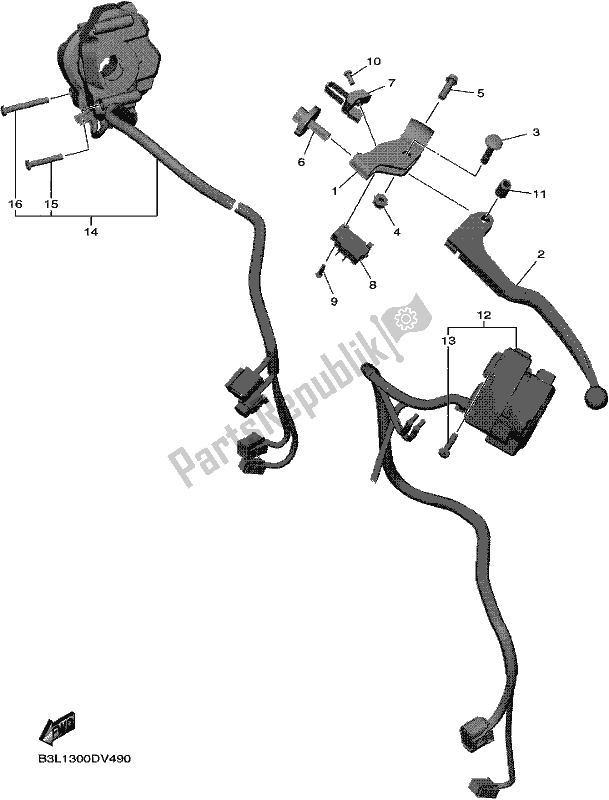 Todas las partes para Interruptor De Palanca Y Palanca de Yamaha Yzf-r1 MM YZF 1000 DM 2021