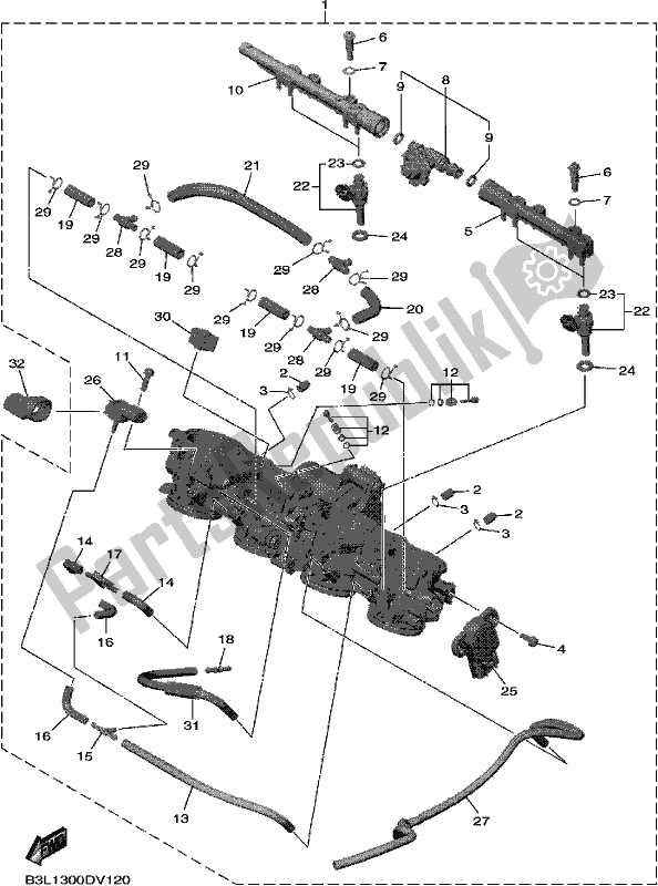 Wszystkie części do Wlot 2 Yamaha Yzf-r1 MM YZF 1000 DM 2021