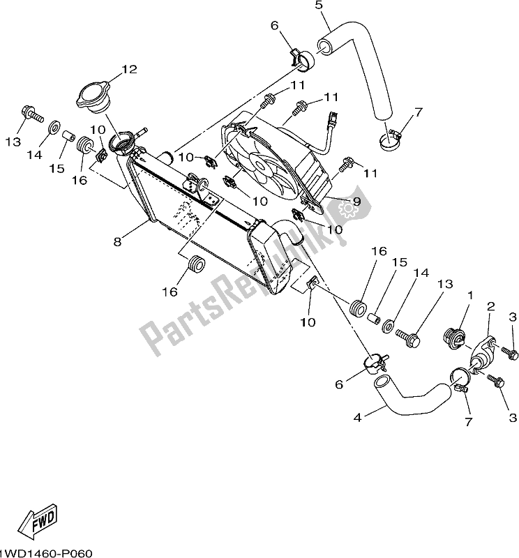 Alle onderdelen voor de Radiator Slang van de Yamaha Yzf-r3A 300 2017