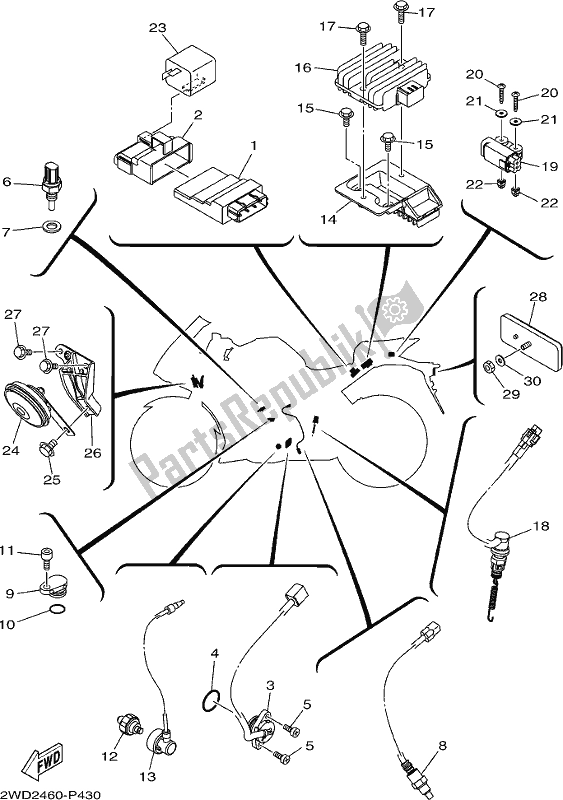 Toutes les pièces pour le électrique 2 du Yamaha Yzf-r3A Yzf-r3 300 2017