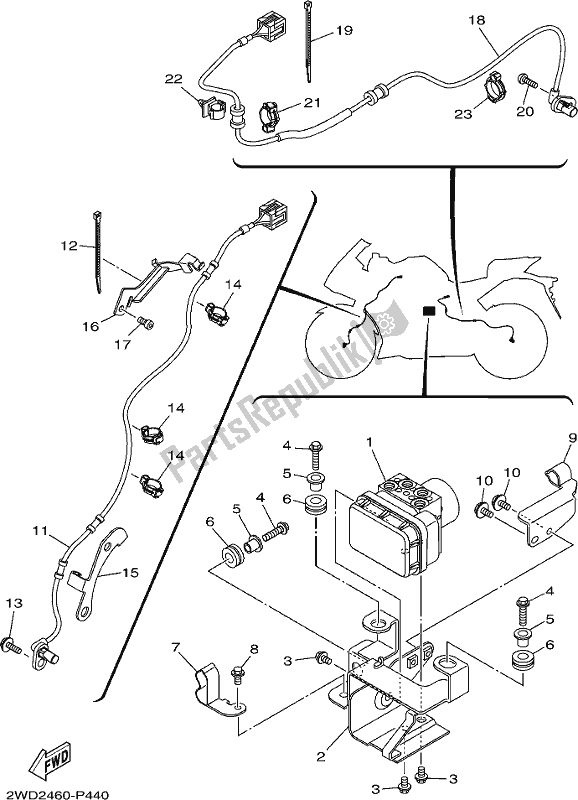 Tutte le parti per il Elettrico 3 del Yamaha Yzf-r3A Yzf-r3 300 2017