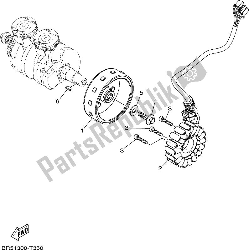 Wszystkie części do Generator Yamaha Yzf-r3A Yzf-r3 300 2018
