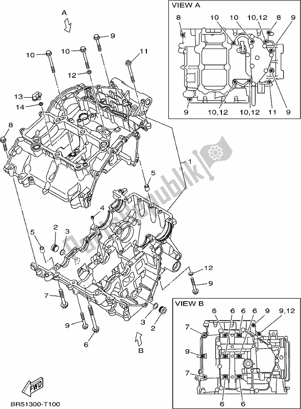 Alle onderdelen voor de Carter van de Yamaha Yzf-r3 AJ 300 2018