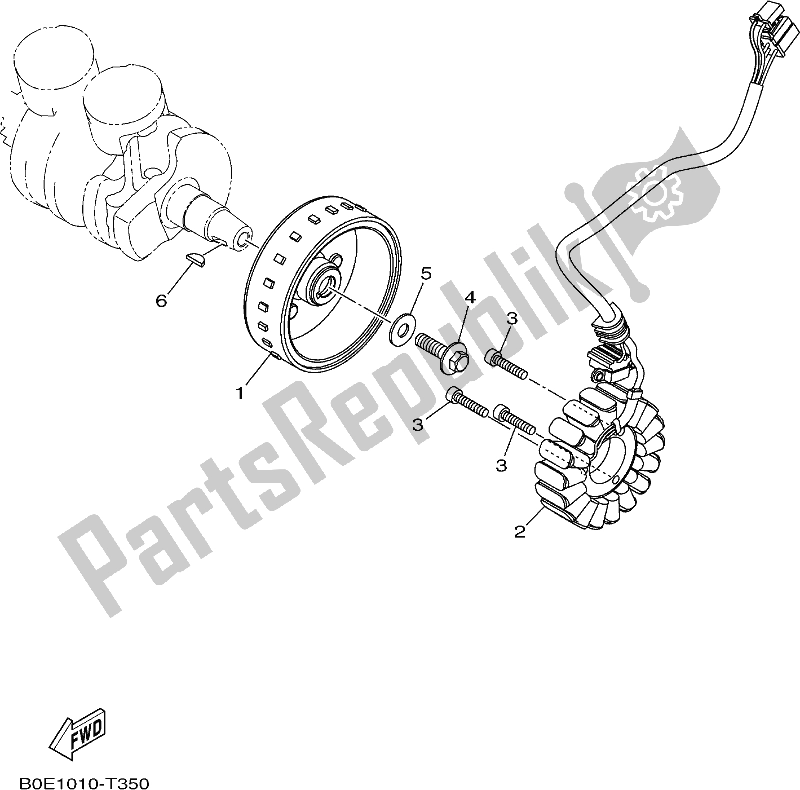 All parts for the Generator of the Yamaha Yzf-r3 AJ 300 2018