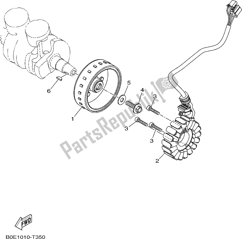 All parts for the Generator of the Yamaha Yzf-r3 AJ 300 2018