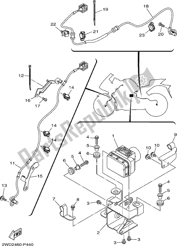 All parts for the Electrical 3 of the Yamaha Yzf-r3H Movistar 300 2017