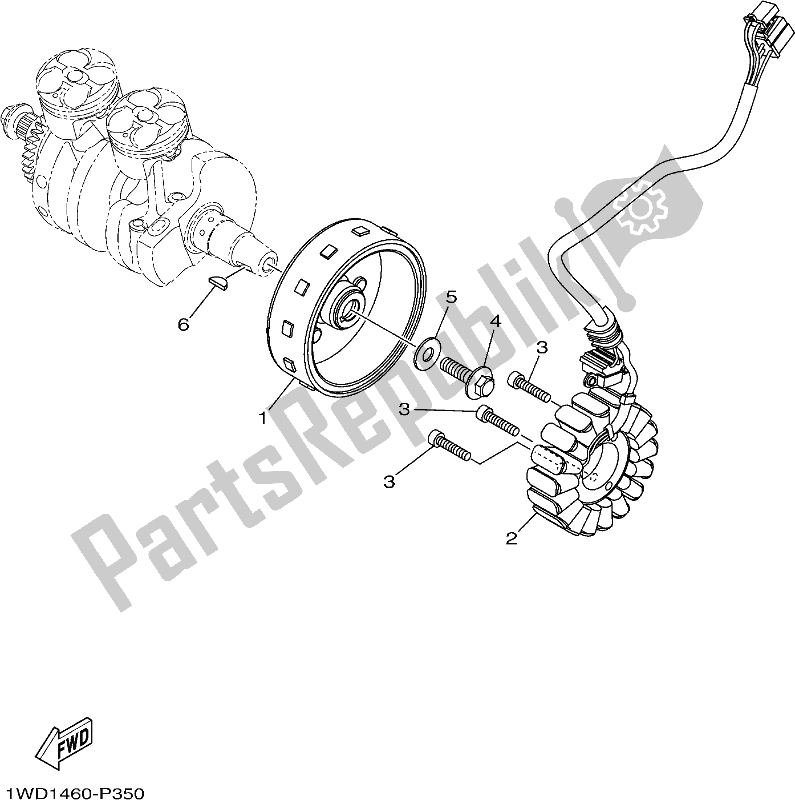All parts for the Generator of the Yamaha Yzf-r3H Movistar Yzf-r3 300 2017