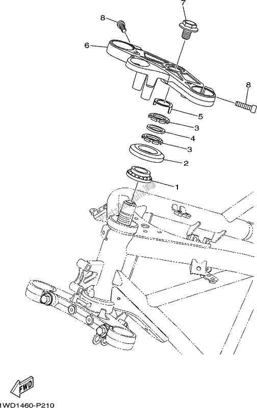 All parts for the Steering of the Yamaha Yzf-r3H Movistar Yzf-r3 300 2017