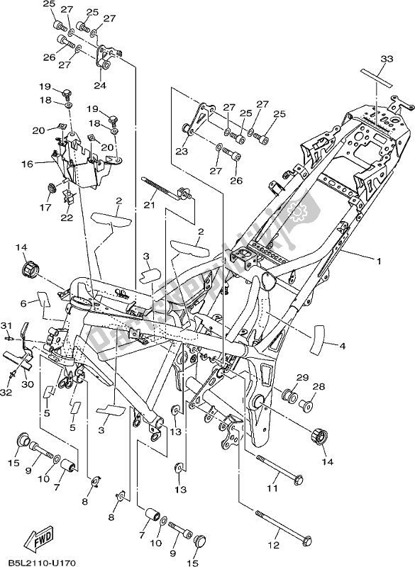 Wszystkie części do Rama Yamaha Yzf-r3L YZ 320-AL 2020