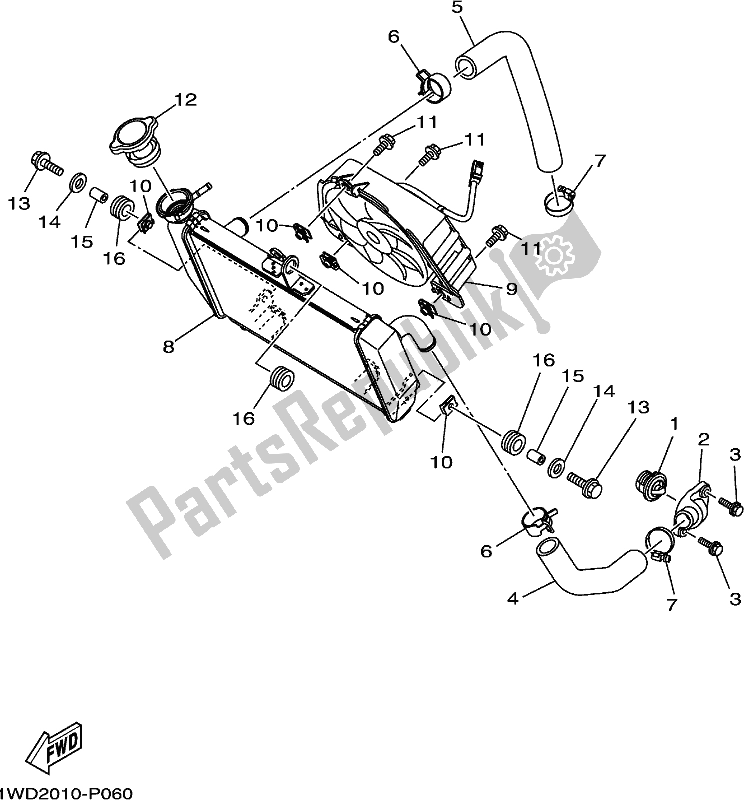 Wszystkie części do Ch? Odnica I W?? Yamaha Yzf-r3L YZ 320-AL 2020