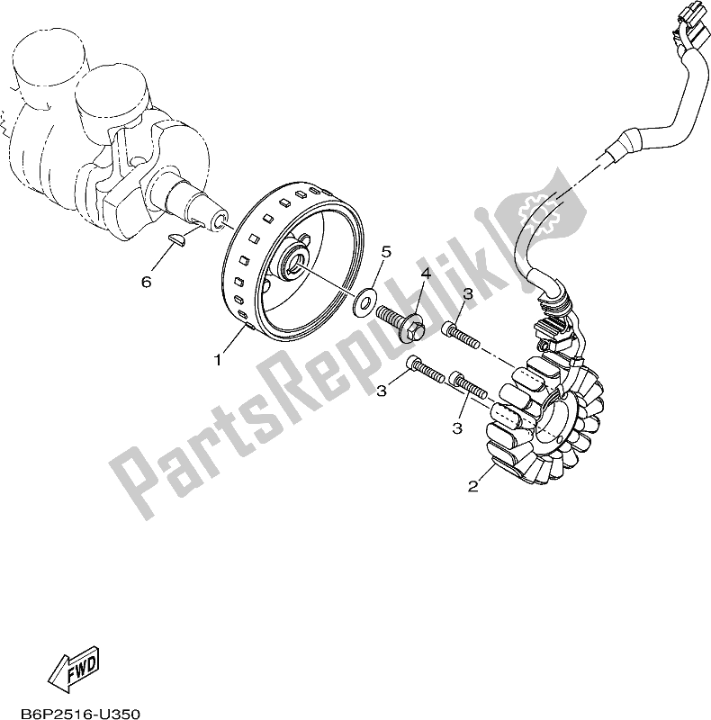 All parts for the Generator of the Yamaha Yzf-r3M YZF3 300 2021