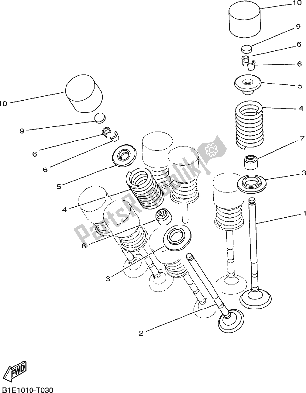 All parts for the Valve of the Yamaha Yzf-r3M YZF3 300 2021