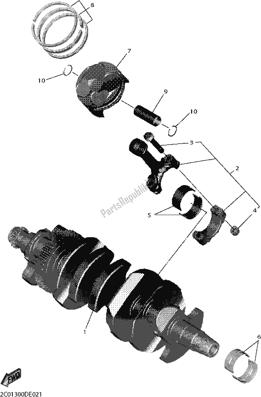 Toutes les pièces pour le Vilebrequin Et Piston du Yamaha Yzf-r6L YZF 600L 2020