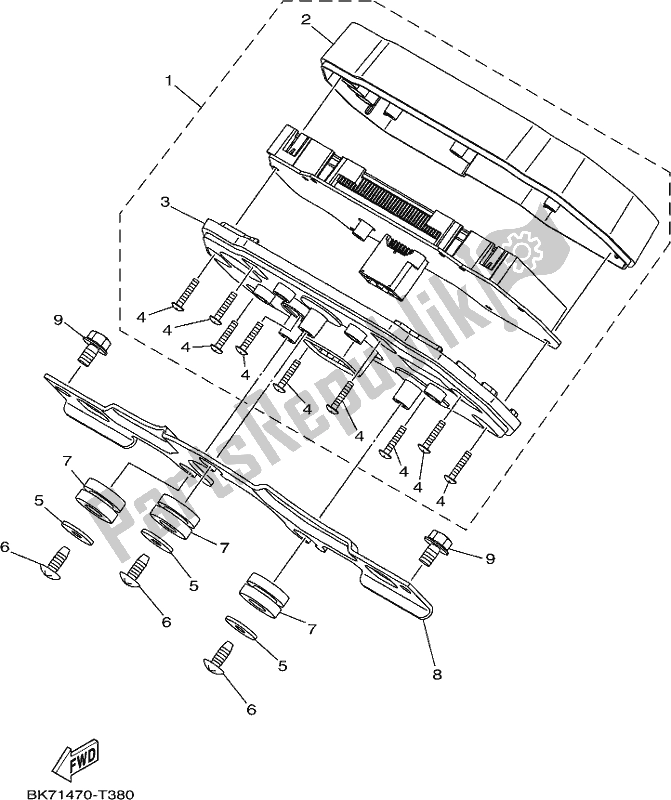 Toutes les pièces pour le Mètre du Yamaha YZF 155 2021