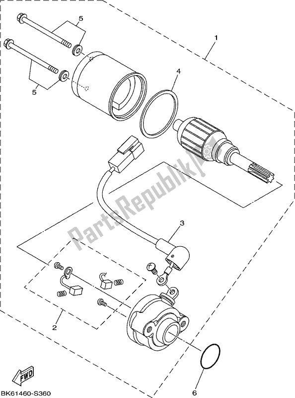 Toutes les pièces pour le Demarreur du Yamaha YZF 155 2021