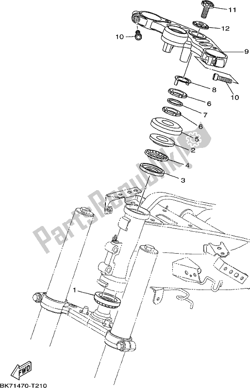 Toutes les pièces pour le Pilotage du Yamaha YZF 155 2021