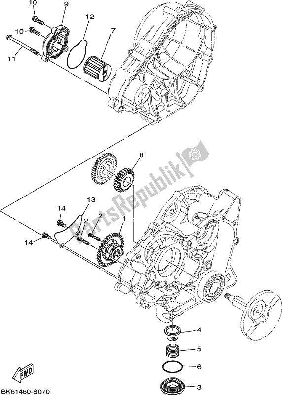 Wszystkie części do Pompa Olejowa Yamaha YZF 155L NEW Zealand 2020