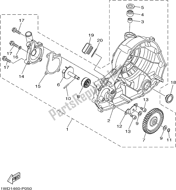 Todas las partes para Bomba De Agua de Yamaha YZF 320-A 2019