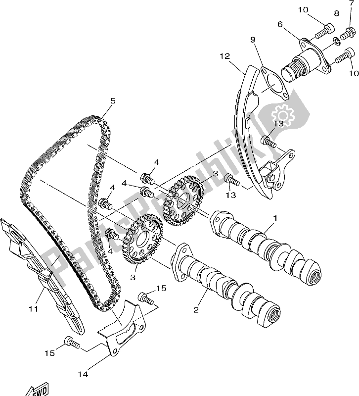 Wszystkie części do Wa? Ek Rozrz? Du I ? A? Cuch Yamaha YZF 320A 2020