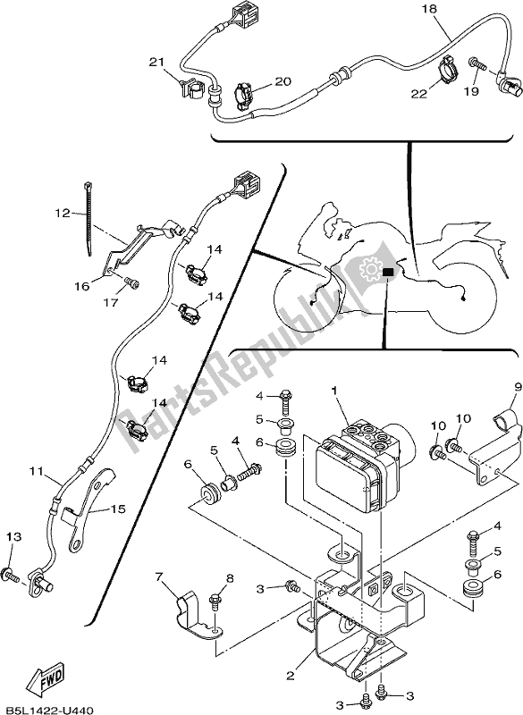 Toutes les pièces pour le électrique 3 du Yamaha YZF 320A Yzf-r3 2020