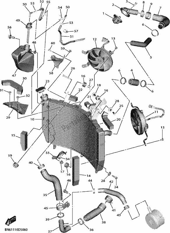 Alle onderdelen voor de Radiator Slang van de Yamaha YZF 600 2018