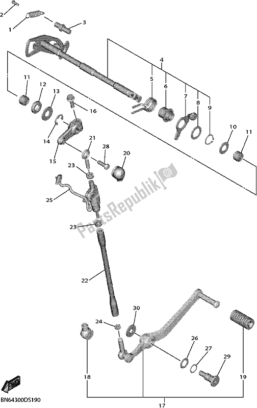 Tutte le parti per il Albero Del Cambio del Yamaha YZF 600 2019