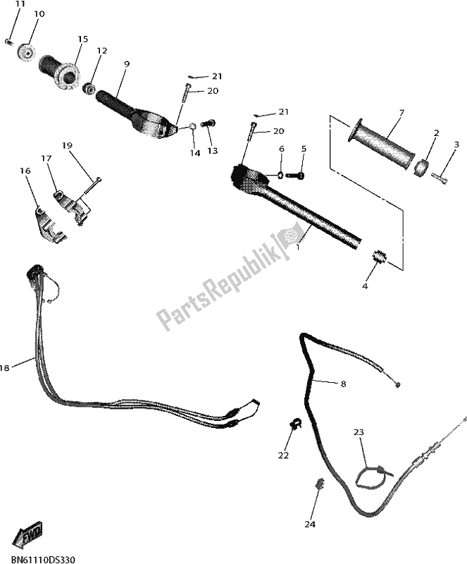 Wszystkie części do Uchwyt Kierownicy I Kabel Yamaha YZF 600 2019