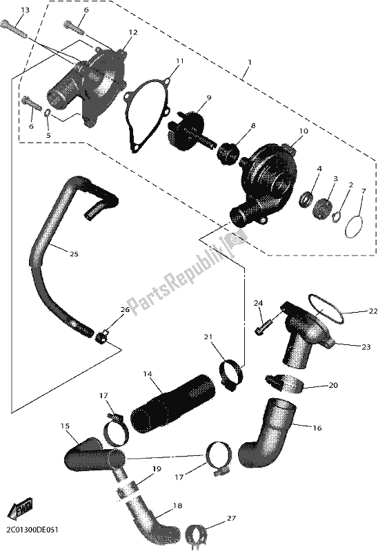 Todas las partes para Bomba De Agua de Yamaha YZF 600 2019