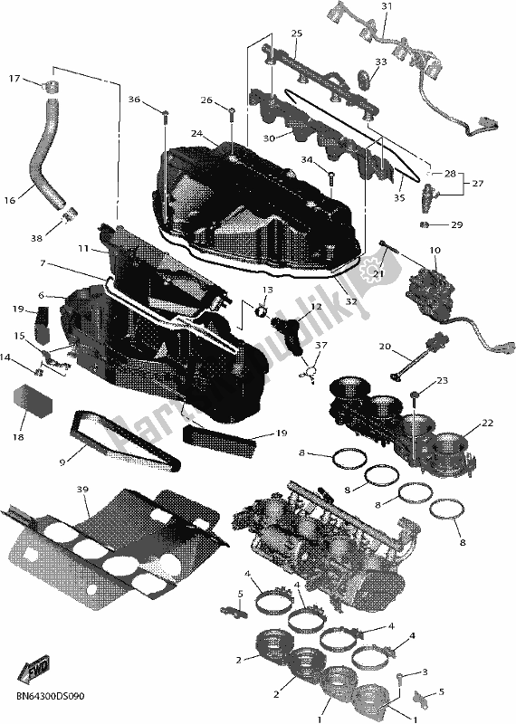 Wszystkie części do Wlot Yamaha YZF 600 Yzf-r6 2017