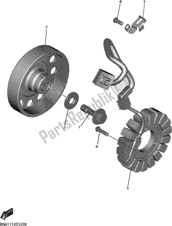 Toutes les pièces pour le Générateur du Yamaha YZF 600 Yzf-r6 2018