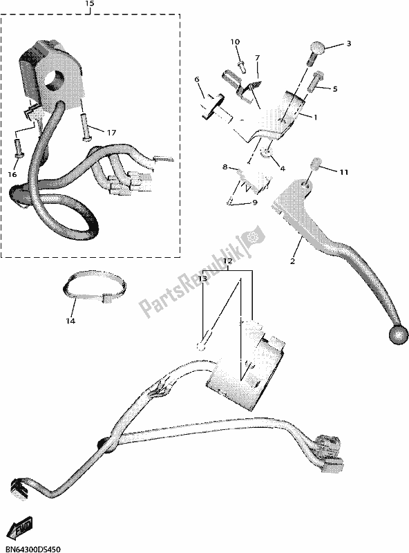 Toutes les pièces pour le Interrupteur Et Levier De Poignée du Yamaha YZF 600 Yzf-r6 2018