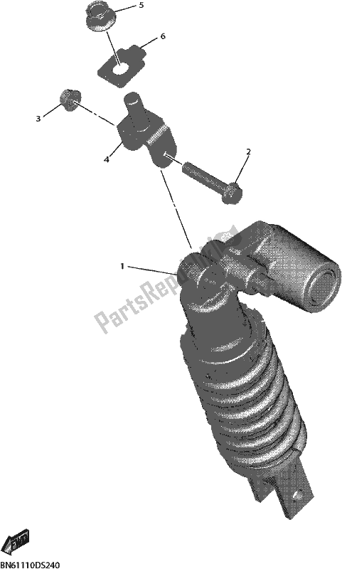 Todas las partes para Suspensión Trasera de Yamaha YZF 600 Yzf-r6 2018