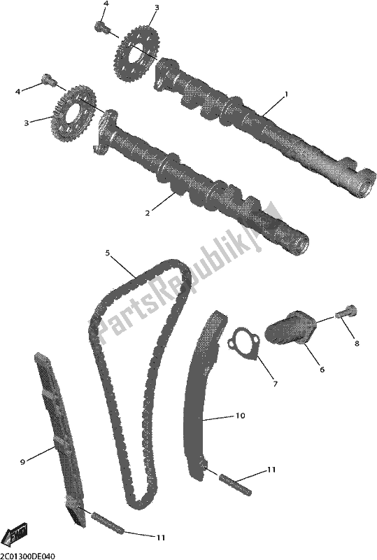 Tutte le parti per il Albero A Camme E Catena del Yamaha YZF 600 Yzf-r6 2019